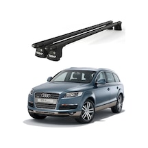Trio-ıı Audi Q7 2006-2014 Uyumlu Siyah Kilitli Ara Atkı 135cm Port Bagaj Tavan Barı