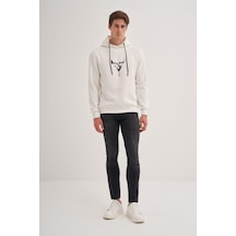 Cazador 5149 Erkek 3 İplik Sweatshirt Ekru