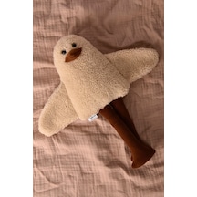 Sevimli Peluş Çocuk Uyku Arkadaşım - 50 Cm Çocuk Bebek Oyun Uyku Arkadaşı Duffy Ördek Yastık Krem