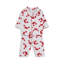 Civil Baby Yengeç Empirme 6-18 Ay Pijama Takımı - Beyaz