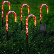 Baston Şeker Kazıklı Solar Led Işık, Cadılar Bayramı Güneş Enerjili Hallowen Yürüyüş Yolu Işığı