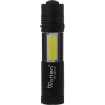 Mini Güçlü Şarjlı Pilli El Feneri Çok Fonksiyonlu Watton Wt-022 N11.12856 Siyah