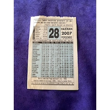 28 Haziran 2007 Takvim Yaprağı - Nostalji Koleksiyonluk Takvim Yaprağı