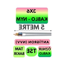 Öznur 3x6 Nym Antigron Kablo, 5 Metre Uzunluk, Gri