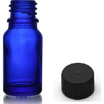 20ml Mavi Şişe Düz Kapaklı, 12 Adet, Cam Şişe, Esans Şişesi, Yağ Şişesi, Kozmetik Şişesi