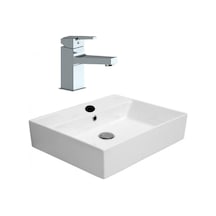 Alvit 38*50 Tezgahüstü Setüstü Lavabo 38*50 Cm Gpd Ritmo Lavabo B Beyaz