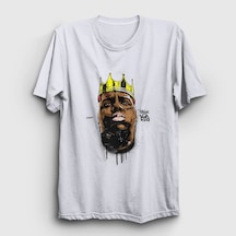 Presmono Unisex Crown The Notorious Bıg T-shirt Beyaz
