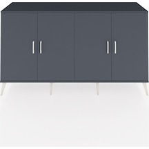 Kronos Konsol 6 Raflı 4 Kapaklı 176x59x99 Antrasit-antrasit/aytaşı Antrasıt/aytası - Antrasıt