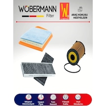 Wöbermann Citroen C-Elysee 1.6 HDI Filtre Bakım Seti 2013-2020 3'lü Karbonlu
