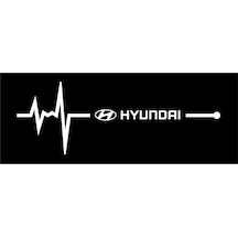 Oto Sticker Hyundai Nabız Kalp Atışı Sticker 2 Adet V1