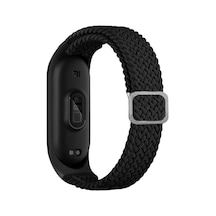 Xiaomi Mi Band 6 Uyumlu Krd-49 Örgü Nvth Kordon-siyah