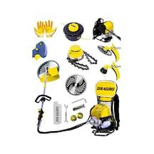 Dragro Gt9004 20 Hp Sarı Gt Sırt Tipi Benzinli Motorlu Ot Çalı Tırpanı Çim Biçme Makinesi Sırt Sarı Tek
