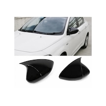 Fiat Egea 2015+ Batman Yarasa Ayna Kapağı Parlak Siyah Sportif Yan Ayna Kaplaması