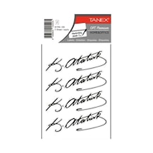 Tanex Atatürk İmza-1 Sticker 2 Sayfa Byrk-109 - 3 Adet