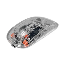 Wireless 2.4ghz & Bluetooth Kablosuz Şarj Edilebilir Şeffaf Sessiz Mouse