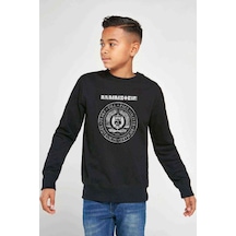 Tshirthane Rammistein Baskılı Unisex Çocuk Siyah Sweatshirt