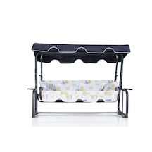 Rubus 4 Kişilik Bahçe Balkon Teras Salıncağı - Minder: Denizci Te Renkli