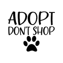Adopt Dont Shop Satın Alma Sahiplen Sticker 18Cm Siyah