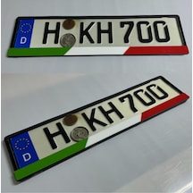 Dekor Araç Plakalığı "türk Bayrağı" Desenli Türk Bayrak Oto Plakalık Plastik 2 Adet