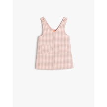 Koton Midi Boy Tüvit Elbise V Yaka Cep Detaylı Pamuk Karışımlı Pembe Ekose 5wmg80052aw Pembe Ekoseli