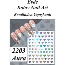Nail Art Sticker Kendinden Yapışkanlı, Tırnak Süsleme, Tırnak Dövmesi Stikır 2203aura Aura-2203aura