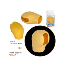 Silikon Vites Topuzu Kılıfı Krem Krem