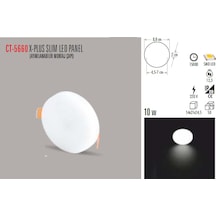 CT-5660 10W/6400K X-PLUS SLIM LED PANEL(BEYAZ-6ADET) CATA Beyaz