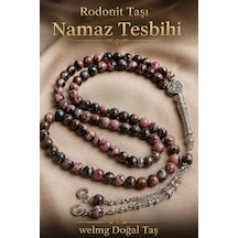 Rodonit Taşı Namaz Tesbihi 99 Luk Tesbih Zikir Tesbihi Bordo Bordo