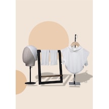 Krem Kolluk Boyunluk Bone Pratik 3'lü Set Viskon Kumaş Düz 1012 40 Krem