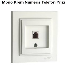 Mono Krem Nümeris Telefon Prizi