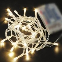 Beyaz Kablolu 3 Metre Gün Işığı Renk Pilli Led Işık 20 Ampül