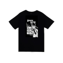 Blue Lock Barou Shoei Anime Baskılı Unisex %100 Pamuk Siyah T-shirt SIYAH