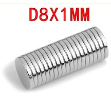 Neodyum Mıknatıs Magnet Silindir 100 Adet D8 X 1 Mm