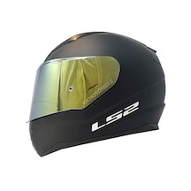 Ls2 Rapıd 2 Mat Siyah Fullface Motosiklet Kaskı Gold Camlı Mat Siyah