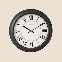 Retro Duvar Saati - Siyah - 29 Cm Çok Renkli
