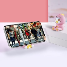 E2M Sevimli Kedi Anahtarlıklı Telefon Standı Pudra