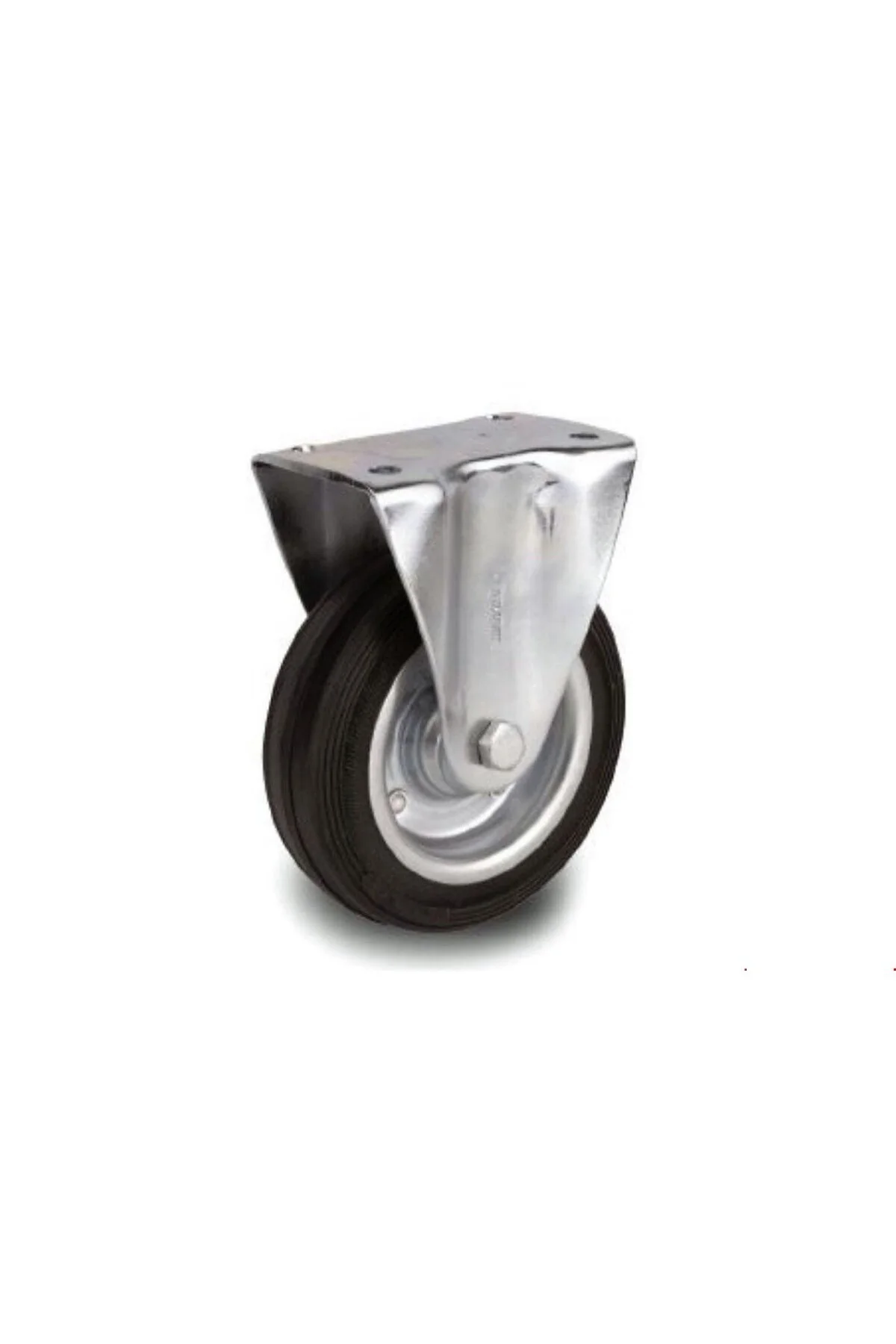100 Mm Sabit Tablalı Kauçuk Tekerlek Sanayi Tipi Yük Taşıma Tekeri 1