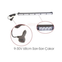 9v-30v Çakar Led Lamba Off-road 32 Ledli Fonksiyonlu Sarı-sarı 68 Cm