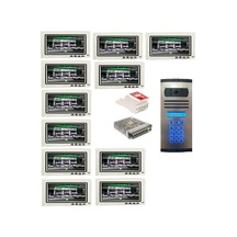 11 Daire Nts 2015-b 7'' Görüntülü Diafon Beyaz-8003 Tuş Takımlı Şifreli Zil Panelli Set