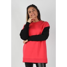 Kadın Kolları  Renkli Sweatshirt  Nar