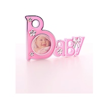 Baby Yazılı Sevimli Mini Resim Çerçevesi Pembe 2 Adet Pembe