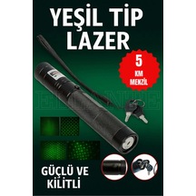 Yeni Pro Model - Pro X Yeşil Şarjlı Lazer Pointer Metal Kasa Green Laser Ultra Güçlü 5 Km