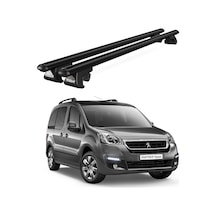 Venüs Peugeot Partner Tepee 2008-2018 Uyumlu Siyah Ara Atkı Port Bagaj Tavan Barı