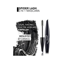 Hacim Veren 3 Etki 1 Arada Maskara Siyah - Spider Lash Mascara - 003-8690604110667 Çok Renkli