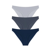 10010 Slip 3'lü Bikini Külot Paketi 10010-v3-Lacivert-K.Füme-A. Füme Lacivert - Koyu Füme - Açık Füme