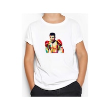 Zepplin Giyim Muhammad Ali Mozaik Beyaz Çocuk Tişört Beyaz