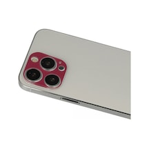 İphone 13 Pro Max Rainbow Kamera Lens Koruma Cam - Koyu Kırmızı