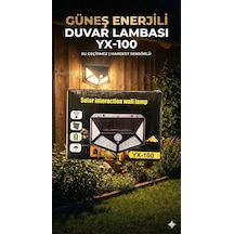 Lb 100 Led Dış Mekan Solar Aydınlatma Fotoselli Solar Lamba Hareket Sensörlü Çok Renkli