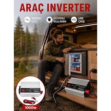 1000 Watt Oto İnvertör Elektrik Dönüştürücü Ev Tipi Priz Diğer
