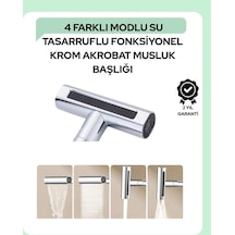 Çok Fonksiyonlu Musluk Başlığı 4 Su Modu Geniş Uyumlu Adaptör Seti Mutfak Ve Banyo Uyumlu Çok Renkli